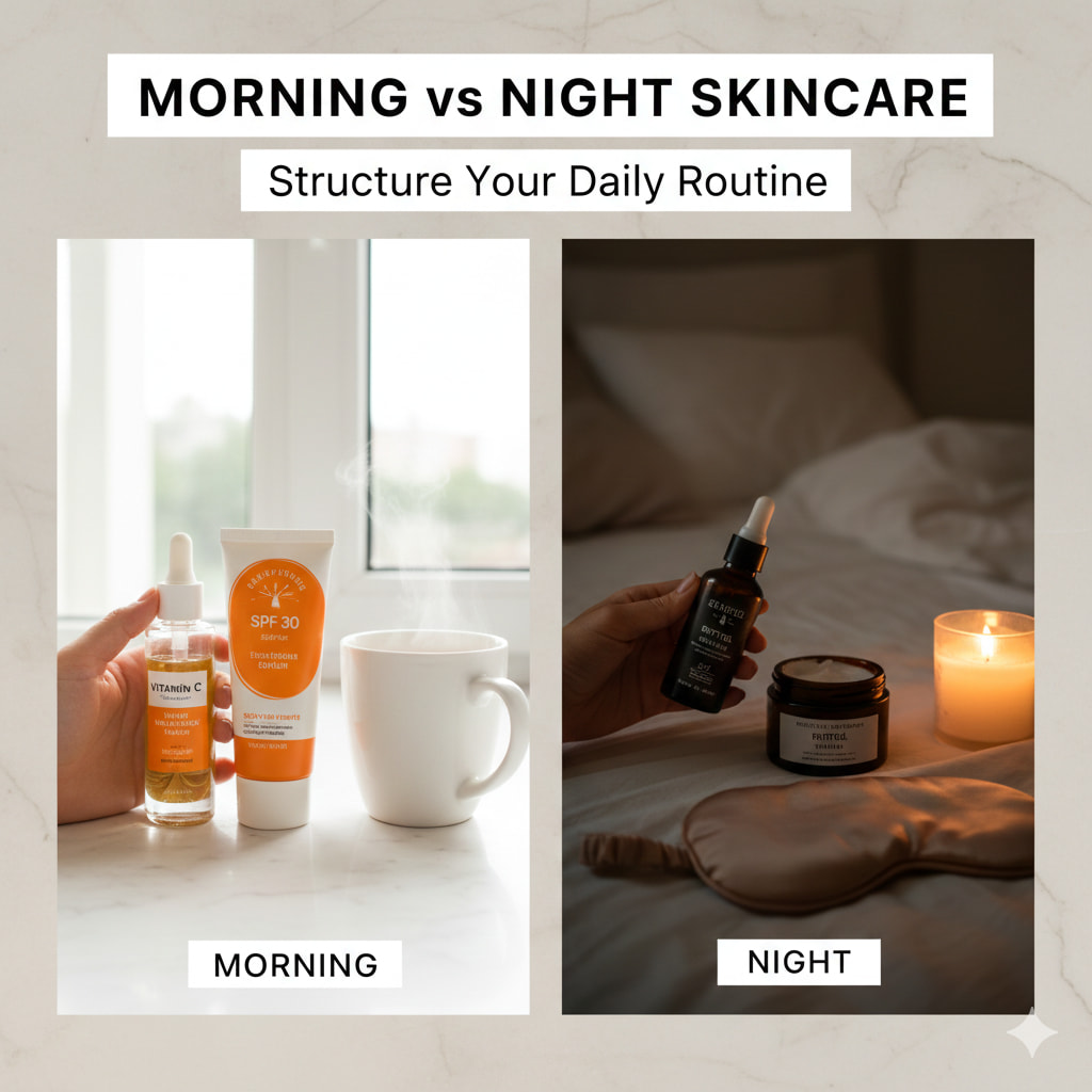 Morning vs Night Skincare Routine: How to Structure Your Daily Skincare Properly